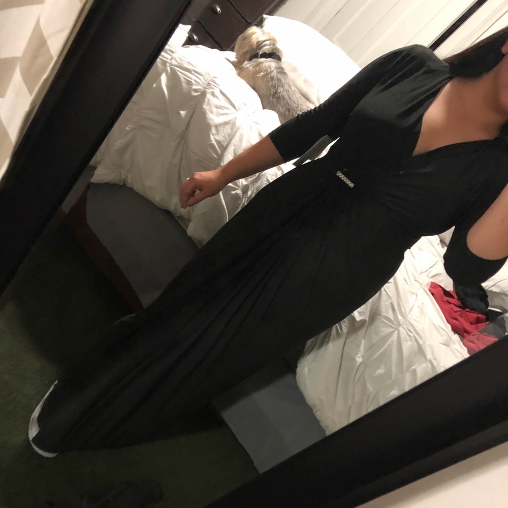 Long black event dress